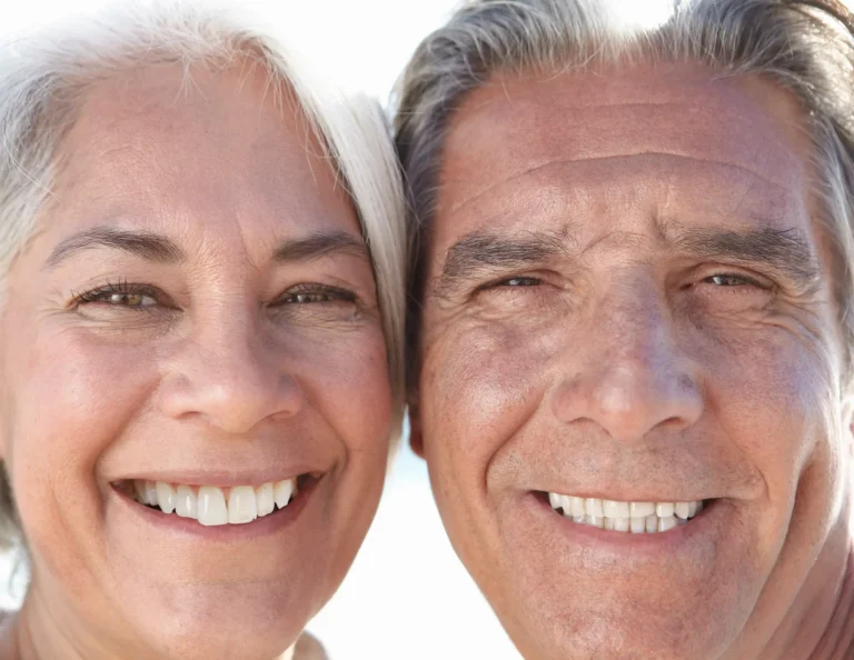 Mature couple after dental treatment