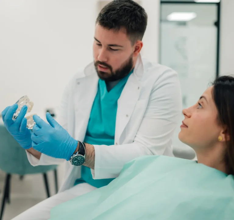 Bone graft consultation with patient