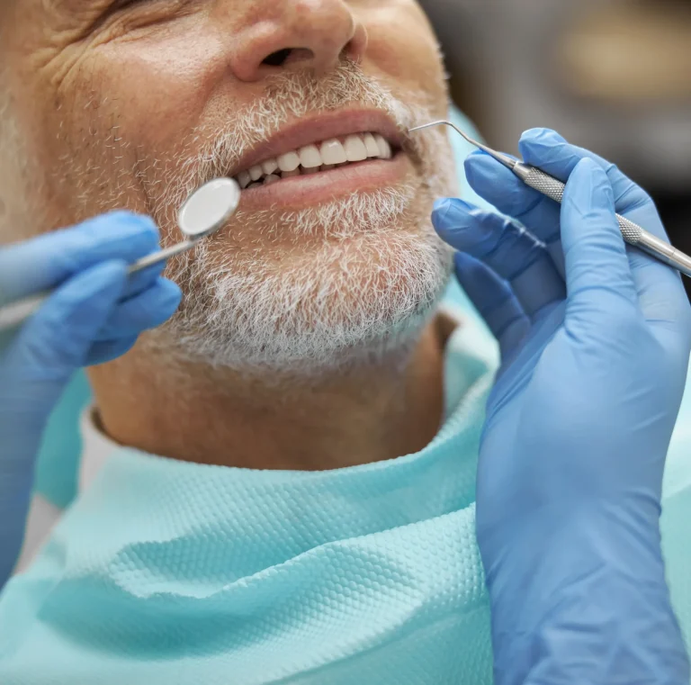 Man seeking urgent dental care