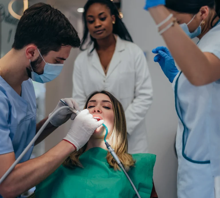 Emergency dental examination underway