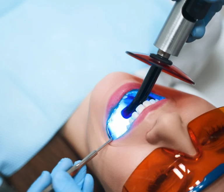 Dental whitening light procedure